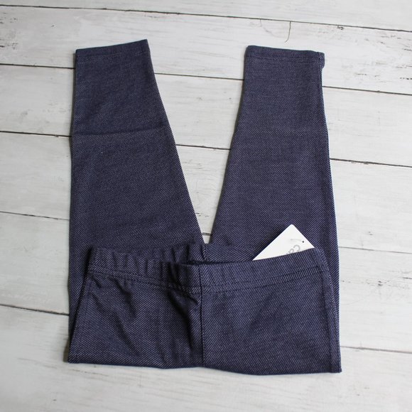 Carter's Toddler Girl's Size 3T Knit Denim Jean Blue Leggings Hedgehog - Picture 6 of 9